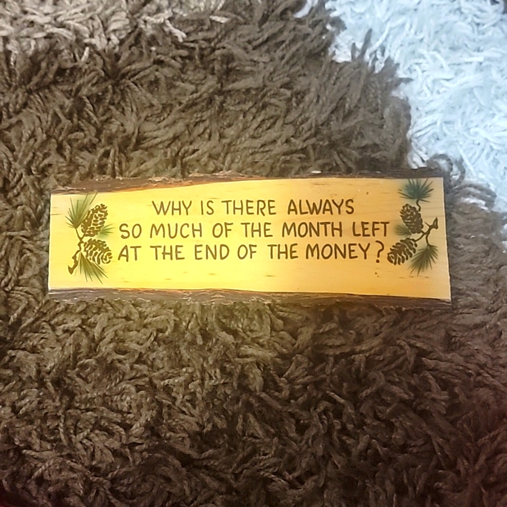 VINTAGE WOODEN WALL DECOR  "Quotes"   7× 3 INCHES